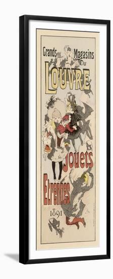 Poster Advertising Toys for Sale at the Grands Magasins Du Louvre Paris-Jules Ch?ret-Framed Premium Giclee Print