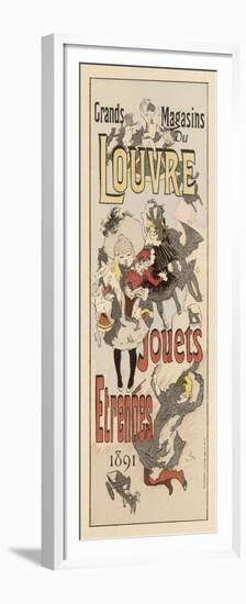 Poster Advertising Toys for Sale at the Grands Magasins Du Louvre Paris-Jules Ch?ret-Framed Premium Giclee Print