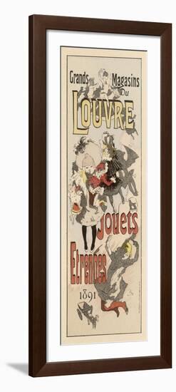 Poster Advertising Toys for Sale at the Grands Magasins Du Louvre Paris-Jules Ch?ret-Framed Art Print