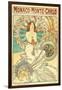 Poster Advertising Trains to Monte Carlo, Monaco, 1897-Alphonse Mucha-Framed Giclee Print