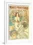 Poster Advertising Trains to Monte Carlo, Monaco, 1897-Alphonse Mucha-Framed Giclee Print