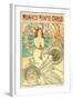 Poster Advertising Trains to Monte Carlo, Monaco, 1897-Alphonse Mucha-Framed Giclee Print