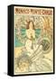 Poster Advertising Trains to Monte Carlo, Monaco, 1897-Alphonse Mucha-Framed Stretched Canvas