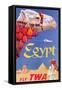 Poster Advertising Trans World Airlines Flights to Egypt, C.1967-null-Framed Stretched Canvas