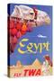 Poster Advertising Trans World Airlines Flights to Egypt, C.1967-null-Stretched Canvas