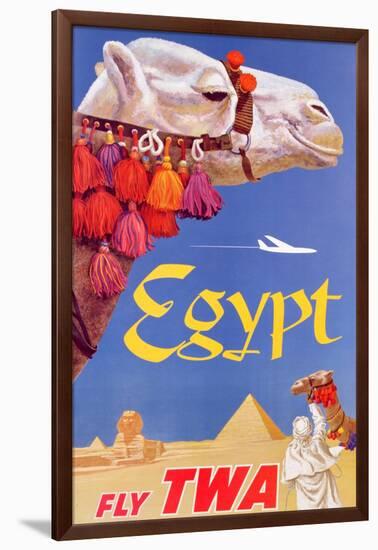 Poster Advertising Trans World Airlines Flights to Egypt, C.1967-null-Framed Giclee Print