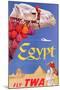 Poster Advertising Trans World Airlines Flights to Egypt, C.1967-null-Mounted Giclee Print