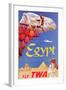 Poster Advertising Trans World Airlines Flights to Egypt, C.1967-null-Framed Giclee Print