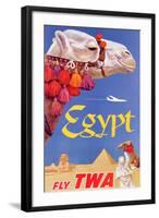 Poster Advertising Trans World Airlines Flights to Egypt, C.1967-null-Framed Giclee Print