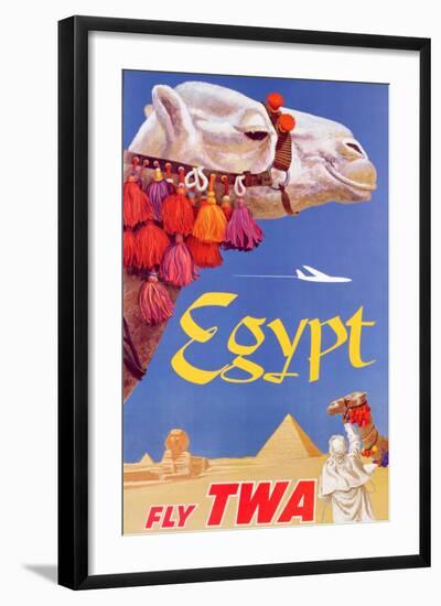 Poster Advertising Trans World Airlines Flights to Egypt, C.1967-null-Framed Giclee Print