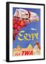 Poster Advertising Trans World Airlines Flights to Egypt, C.1967-null-Framed Giclee Print