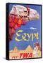 Poster Advertising Trans World Airlines Flights to Egypt, C.1967-null-Framed Stretched Canvas