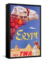 Poster Advertising Trans World Airlines Flights to Egypt, C.1967-null-Framed Stretched Canvas