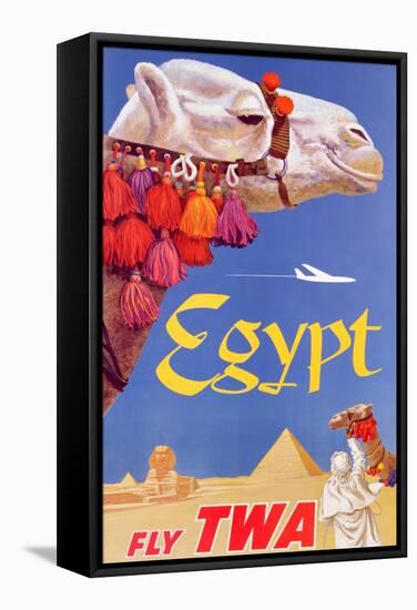 Poster Advertising Trans World Airlines Flights to Egypt, C.1967-null-Framed Stretched Canvas