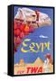 Poster Advertising Trans World Airlines Flights to Egypt, C.1967-null-Framed Stretched Canvas