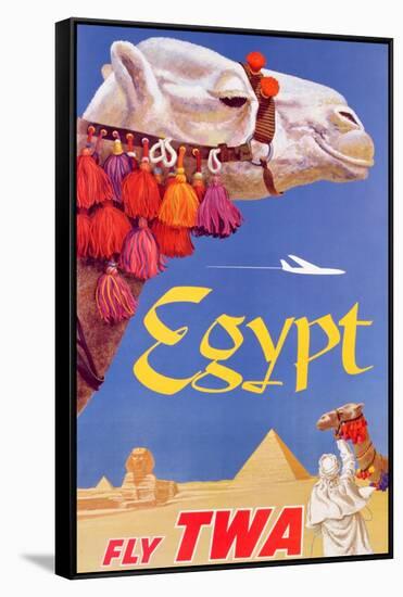 Poster Advertising Trans World Airlines Flights to Egypt, C.1967-null-Framed Stretched Canvas