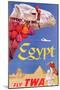 Poster Advertising Trans World Airlines Flights to Egypt, C.1967-null-Mounted Premium Giclee Print