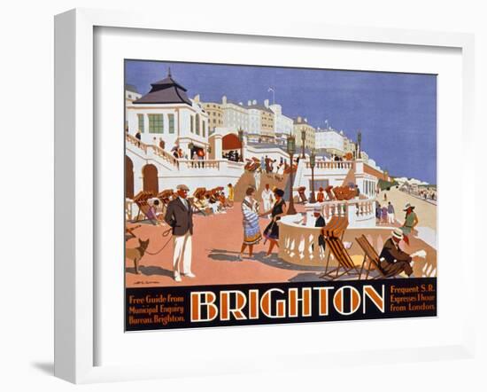 Poster Advertising Travel to Brighton-Henry George Gawthorn-Framed Giclee Print