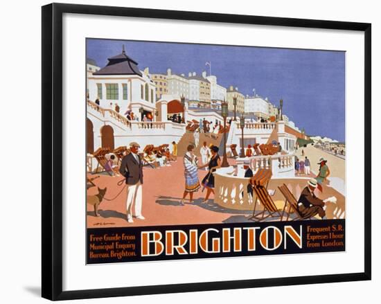 Poster Advertising Travel to Brighton-Henry George Gawthorn-Framed Giclee Print