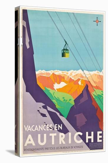 Poster Advertising Vacations in Austria-null-Stretched Canvas