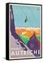 Poster Advertising Vacations in Austria-null-Framed Stretched Canvas