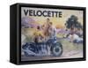 Poster Advertising Velocette Motor Bikes, 1936-null-Framed Stretched Canvas