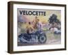 Poster Advertising Velocette Motor Bikes, 1936-null-Framed Giclee Print