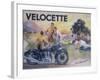 Poster Advertising Velocette Motor Bikes, 1936-null-Framed Giclee Print