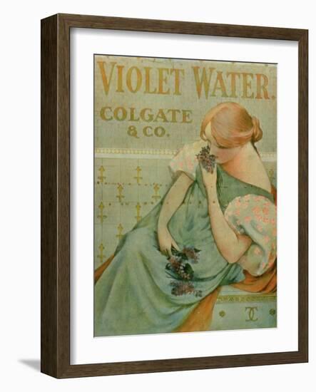 Poster Advertising "Violet Water," by Colgate & Co.-null-Framed Giclee Print