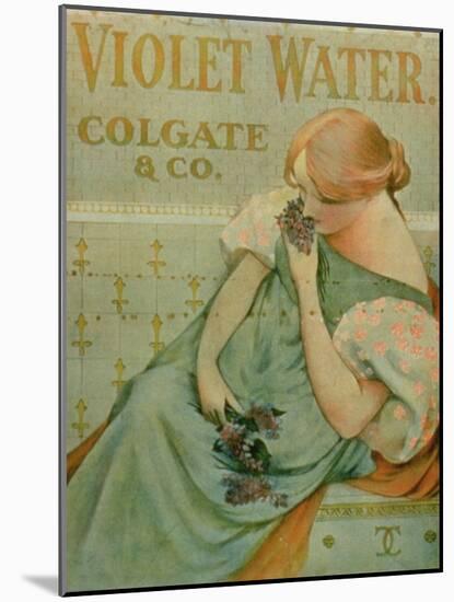 Poster Advertising "Violet Water," by Colgate & Co.-null-Mounted Giclee Print