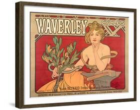 Poster Advertising 'Waverley Cycles', 1898-Alphonse Mucha-Framed Giclee Print