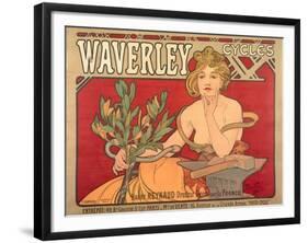 Poster Advertising 'Waverley Cycles', 1898-Alphonse Mucha-Framed Giclee Print