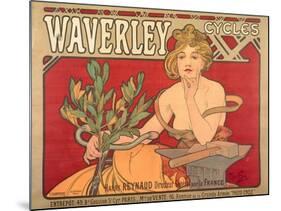 Poster Advertising 'Waverley Cycles', 1898-Alphonse Mucha-Mounted Giclee Print