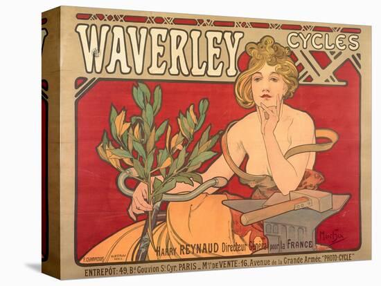 Poster Advertising 'Waverley Cycles', 1898-Alphonse Mucha-Stretched Canvas