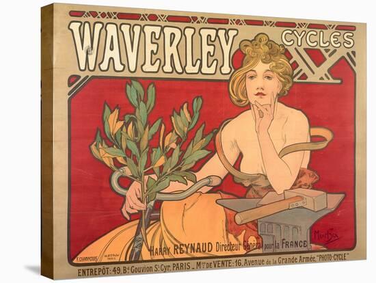 Poster Advertising 'Waverley Cycles', 1898-Alphonse Mucha-Stretched Canvas