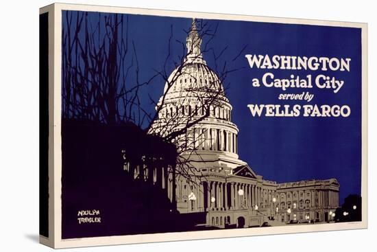 Poster Advertising Wells Fargo, C.1925-Adolph Treidler-Stretched Canvas