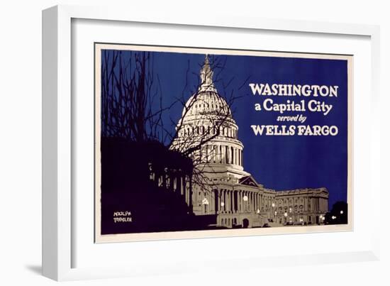 Poster Advertising Wells Fargo, C.1925-Adolph Treidler-Framed Giclee Print