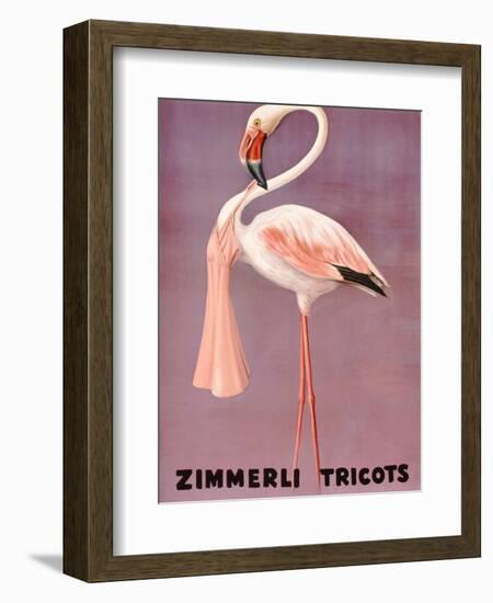 Poster Advertising Zimmerli Clothing, C.1935-null-Framed Giclee Print