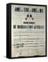 Poster Announcing General Mobilisation in France-null-Framed Stretched Canvas