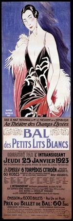 Poster “” Au Theatre Des Champs-Elysees - Le Bal Des Petits Lits Blanc  Orga' Giclee Print - Georges Barbier | AllPosters.com