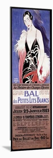 Poster “” Au Theatre Des Champs-Elysees - Le Bal Des Petits Lits Blanc Organises by L'intransigent-Georges Barbier-Mounted Premium Giclee Print