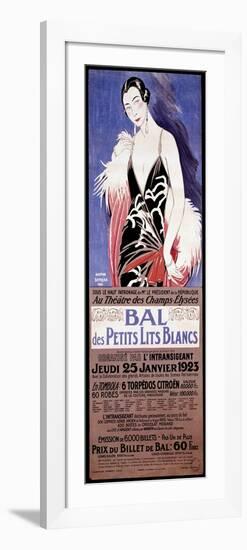 Poster “” Au Theatre Des Champs-Elysees - Le Bal Des Petits Lits Blanc Organises by L'intransigent-Georges Barbier-Framed Giclee Print