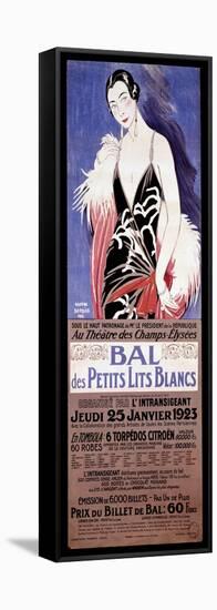 Poster “” Au Theatre Des Champs-Elysees - Le Bal Des Petits Lits Blanc Organises by L'intransigent-Georges Barbier-Framed Stretched Canvas