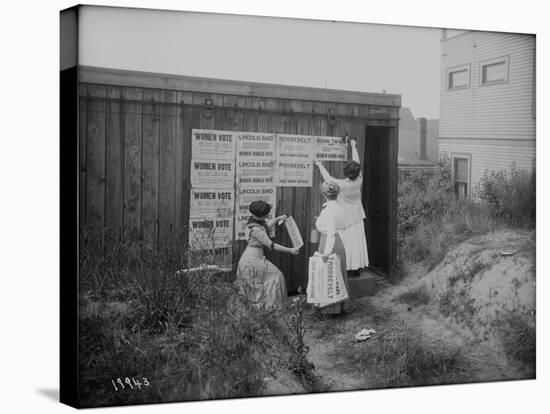 Poster Brigade: Three Women Suffragists in Seattle, WA, 1910-Ashael Curtis-Stretched Canvas