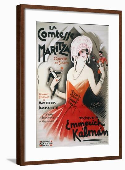 Poster by Georges Dola for La Comtesse Maritza-null-Framed Giclee Print