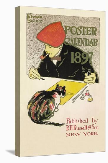 Poster Calendar 1897-Edward Penfield-Stretched Canvas