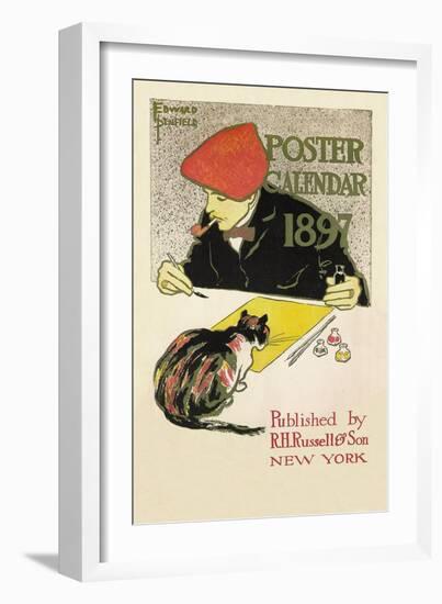 Poster Calendar 1897-Edward Penfield-Framed Art Print