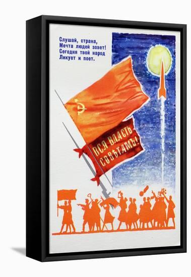Poster Celebrating Sputnik-null-Framed Stretched Canvas