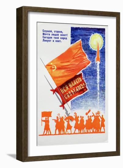 Poster Celebrating Sputnik-null-Framed Giclee Print