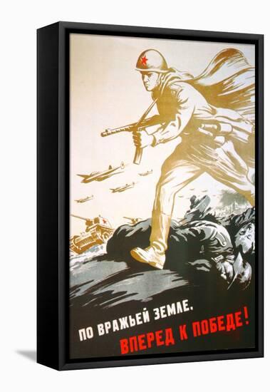 Poster Celebrating the Battle of Kursk, July 1943-null-Framed Stretched Canvas